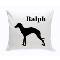 JDS Personalized Gifts Personalized Grey Hound Classic Silhouette Throw Pillow JMSI2529